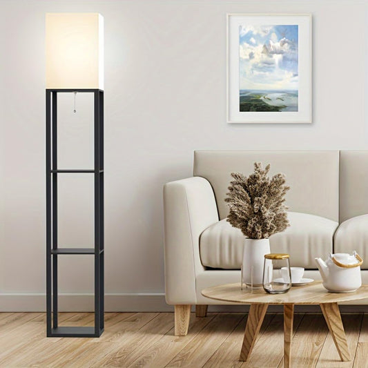 Boekenkast met Ingebouwde Lamp met Opbergrekken