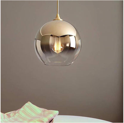 Glazen Hanglamp met Metallic Ombre Afwerking
