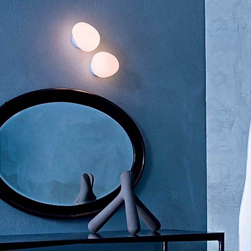 Abby Ovale Glazen Wandlamp met Zachte Gloed