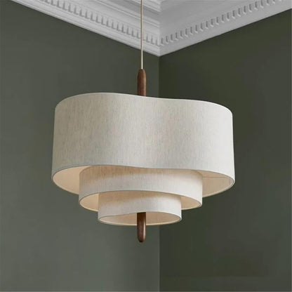 Elegante Stoffen Hanglamp met Warme Gloed