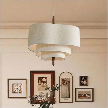Elegante Stoffen Hanglamp met Warme Gloed