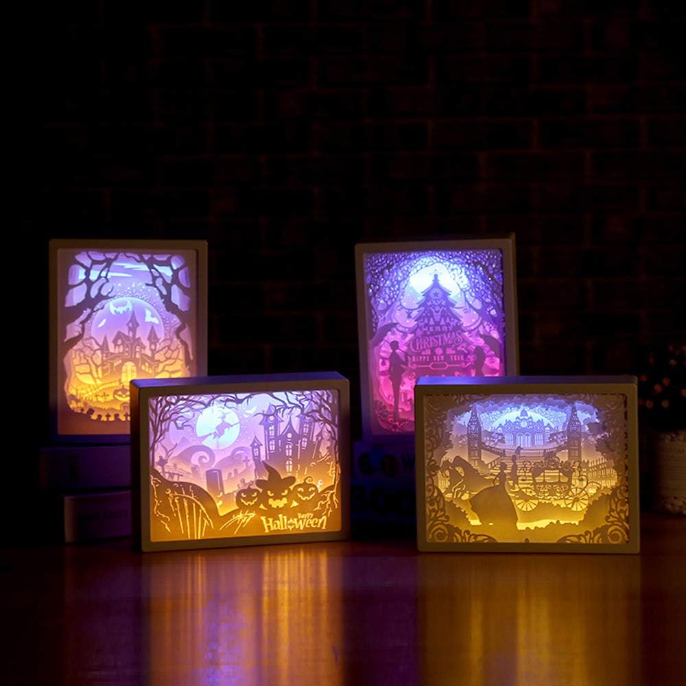 Creatieve 3D Papieren Doos LED Nachtlampje