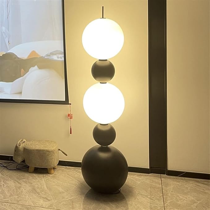 Bauhaus Stapelbal Authentieke Kalebas Vloerlamp