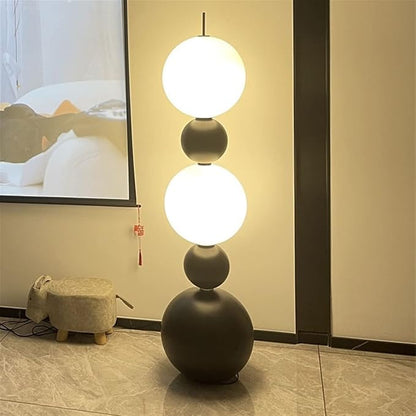 Bauhaus Stapelbal Authentieke Kalebas Vloerlamp