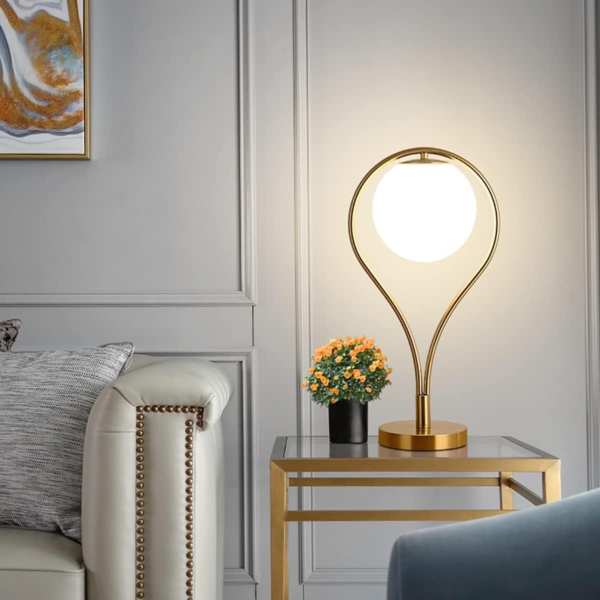 Moderne LED Glazen Bol Tafellamp