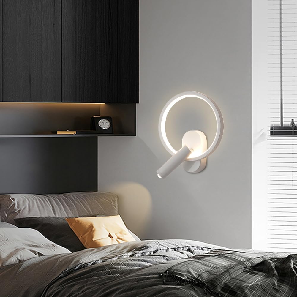 Nordic Ronde Wandlamp met Verstelbare LED-Spot