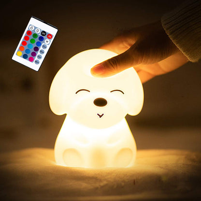 Kleurrijk & Oplaadbaar Zacht Hond LED Nachtlamp