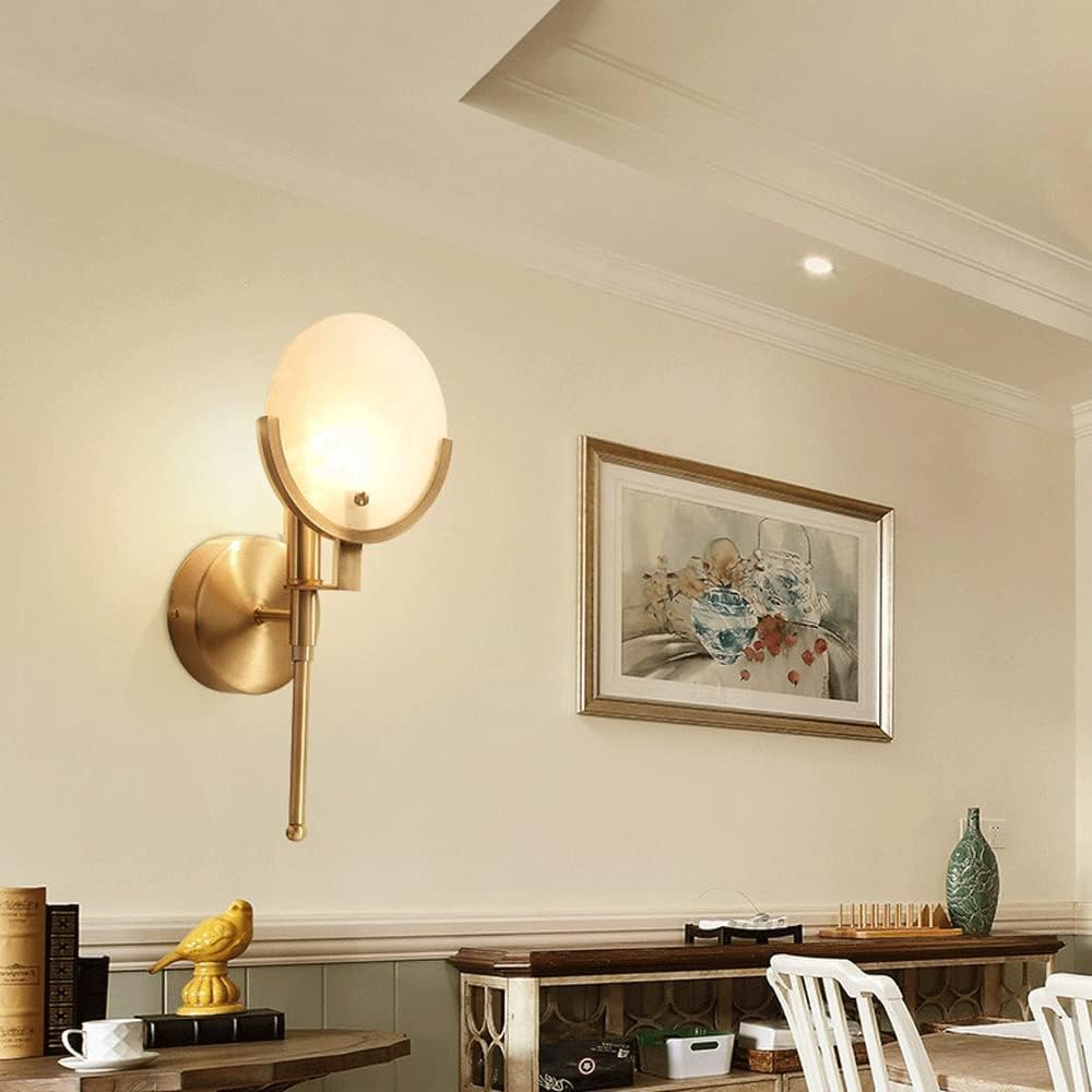 Tijdloze Messing en Albast Wandlamp