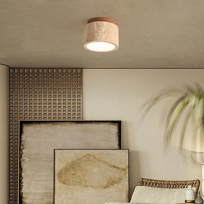 Moderne Verfijnde Travertin Plafondlamp