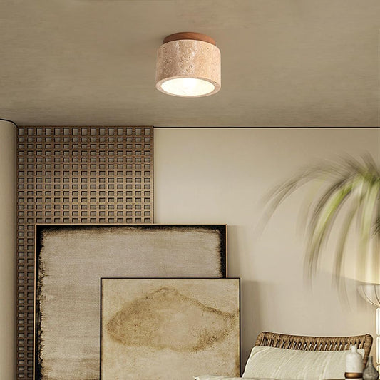 Moderne Verfijnde Travertin Plafondlamp