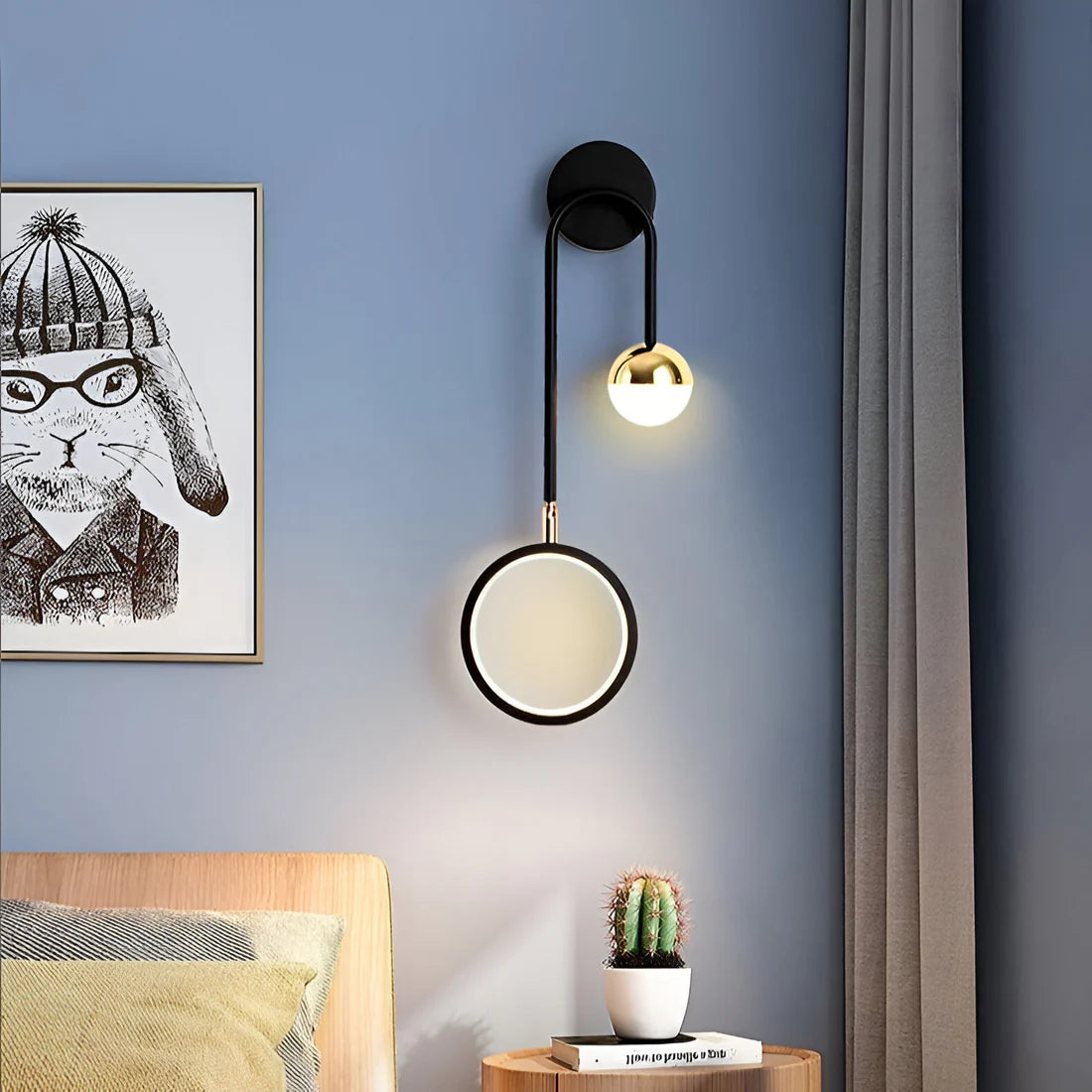 LED Nordic Rond Draaibaar Strijkijzer Wandlamp