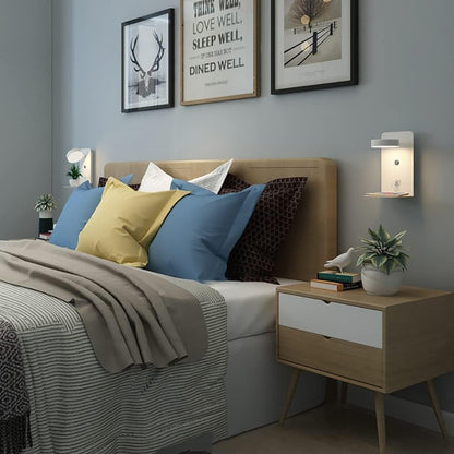 Creatieve Eenvoudige LED  Telefoonoplader Wandlamp