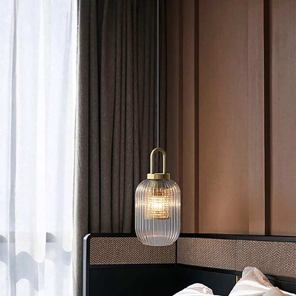 Moderne Stijlvolle Strepen Glazen Hanglamp