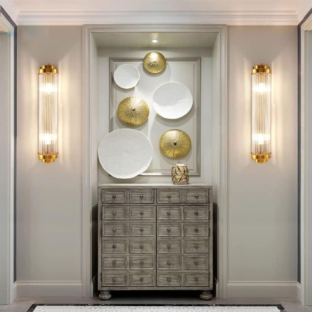 Moderne Gouden Gloed Kristallen Wandlamp