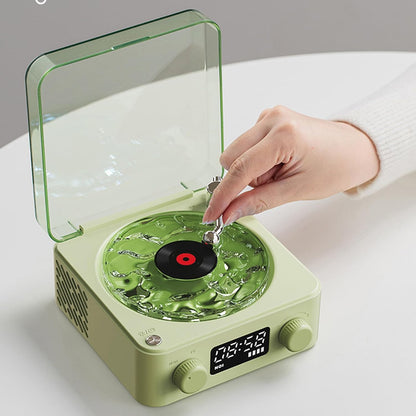 Retro Witte Ruis Bluetooth Speaker met Omgevingslicht