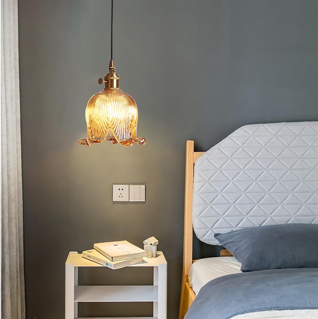 Bloom Glow Glazen Bloemvormige Hanglamp