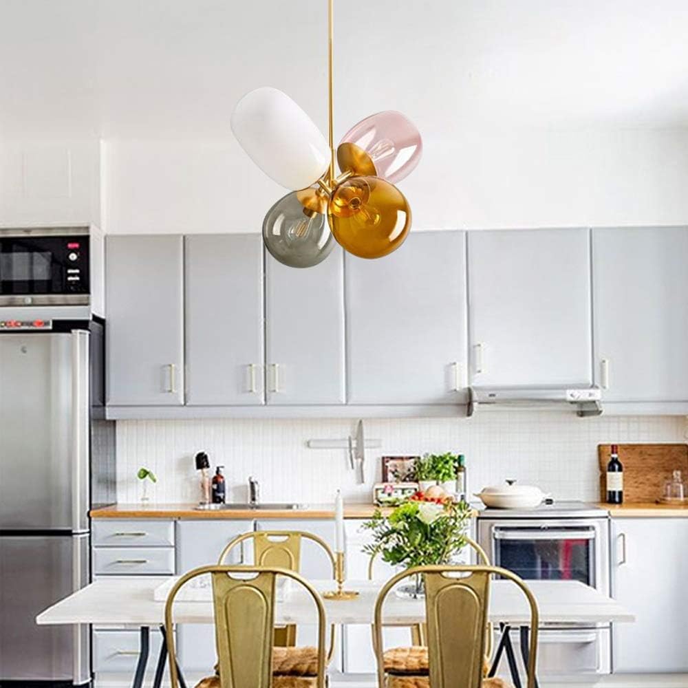 Luminara Tak Art Deco Glas-in-Lood Kroonluchter