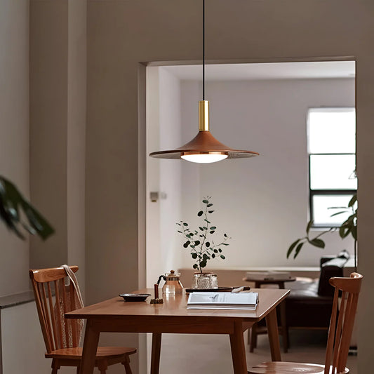 Scandinavische Stijl Walnoot Houten Hanglamp