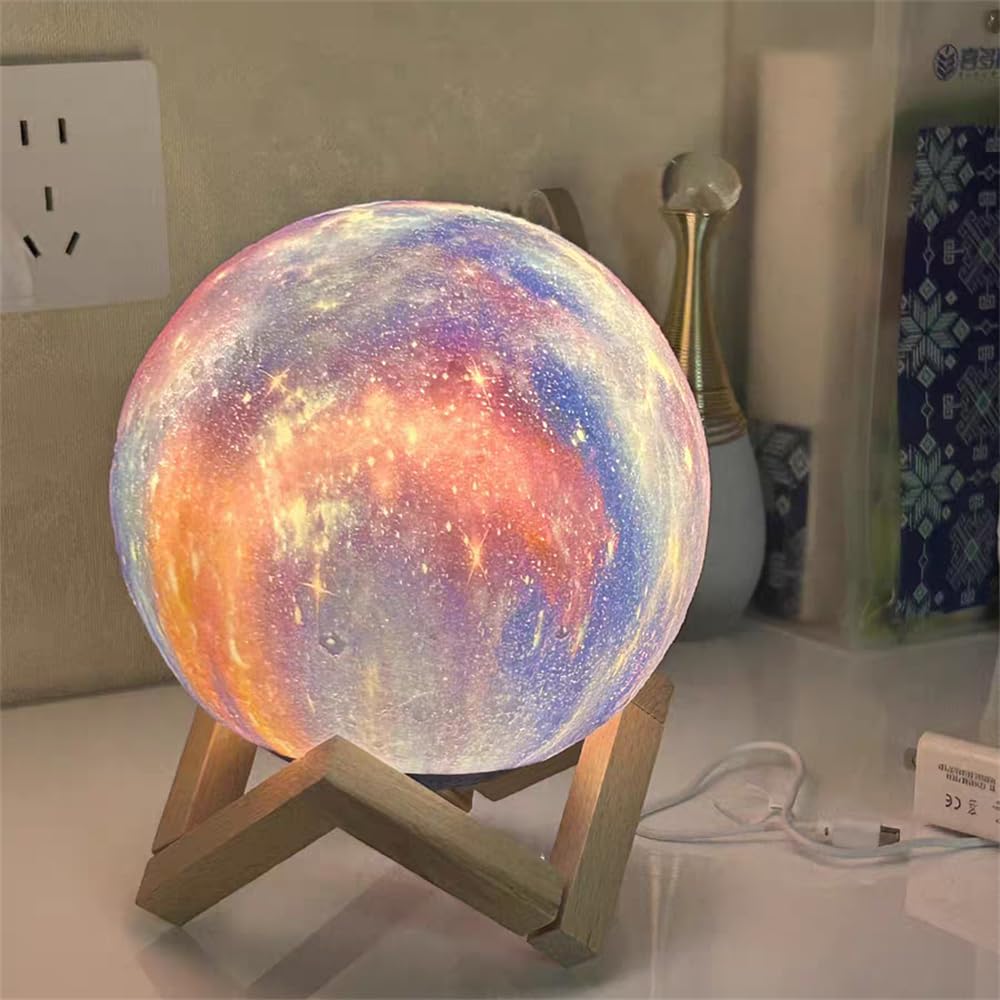 3D Magische Maan Tafellamp met Afstandsbediening