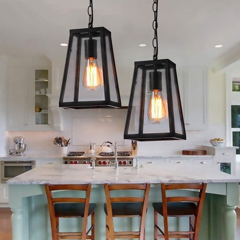 Retro Industriële Stijl Glazen Hanglamp