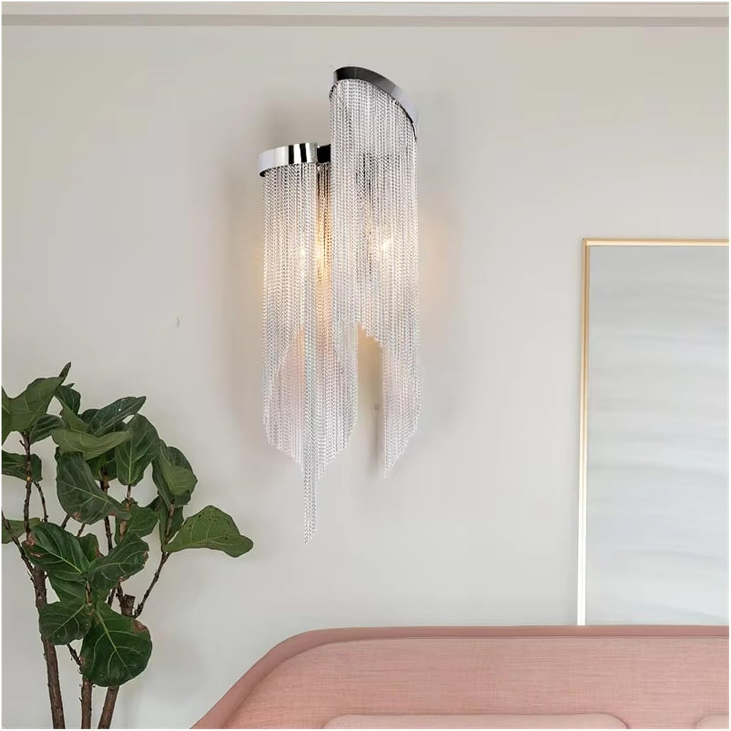 Flynn Aluminium Ketting Wandlamp met Kwastje