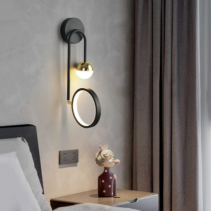 LED Nordic Rond Draaibaar Strijkijzer Wandlamp