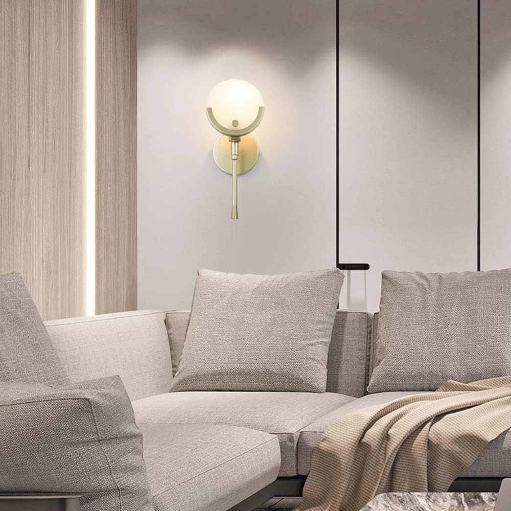 Tijdloze Messing en Albast Wandlamp