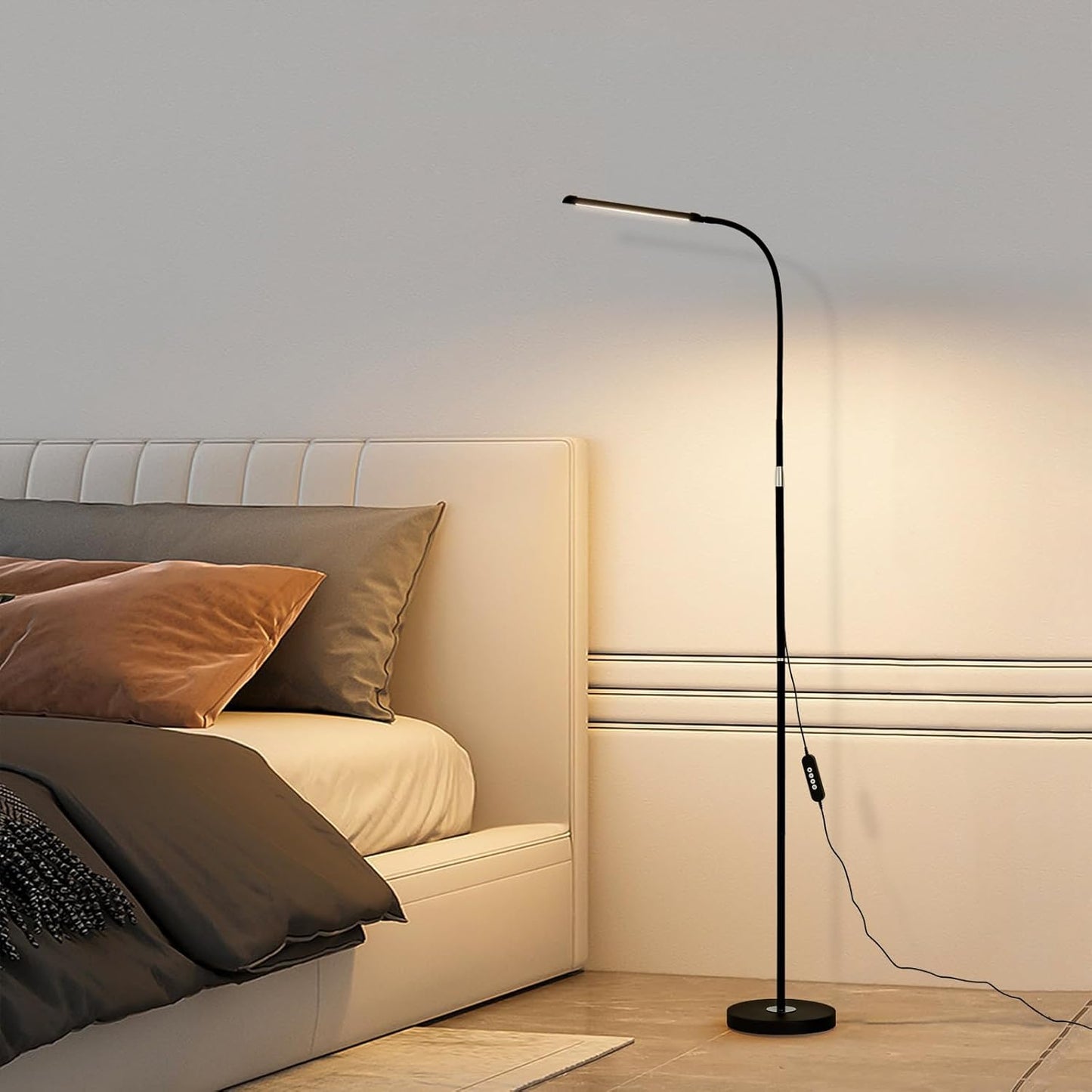 Led Vloerlamp Instelbare Kleurtemperatuur & 10 Niveaus Dimbare Helderheid