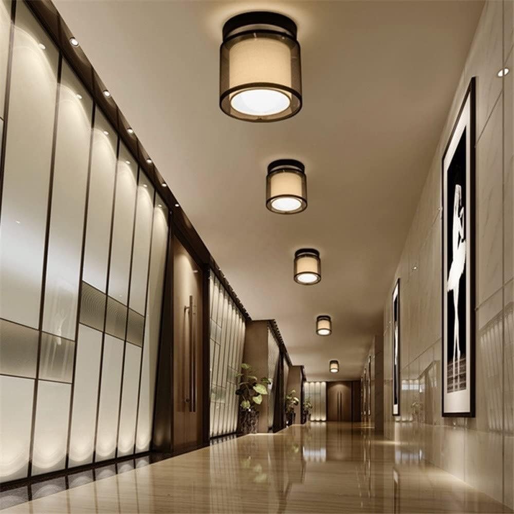 Elegante Plafondlamp met Stoffen Kap