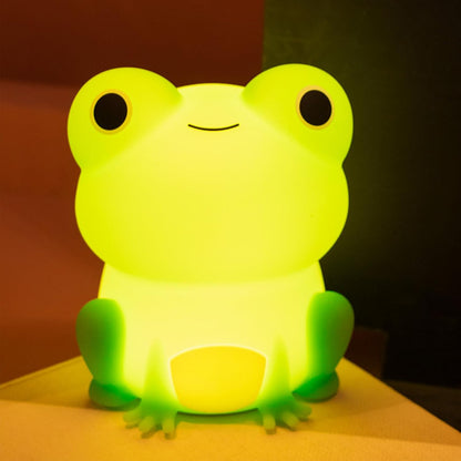 Schattige Veelkleurige Kikker Oplaadbare Nachtlampje