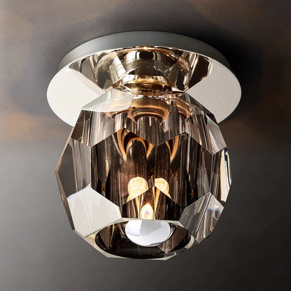 Kristal Enkele Bol Flush Mount Plafondlamp