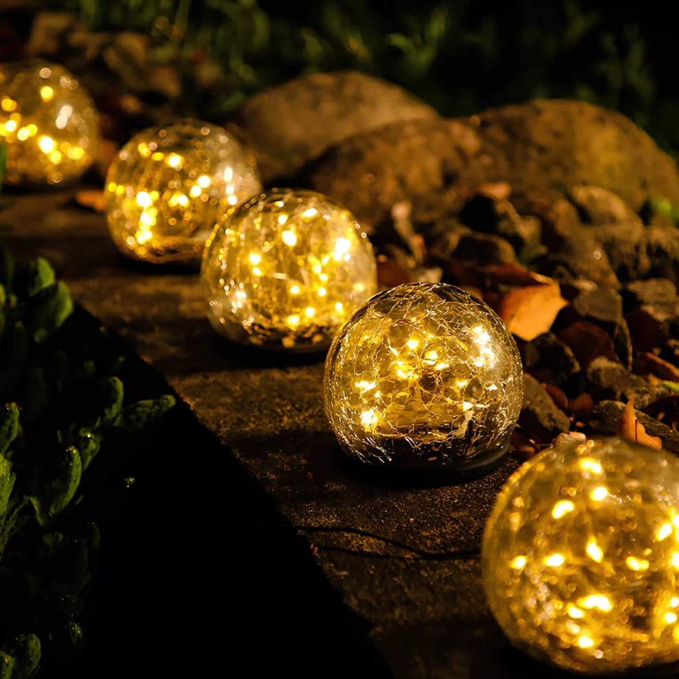 Moderne Zonne-Energie Glazen Tuinlamp