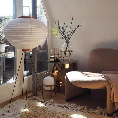 Washi Staande Lamp | Japanse Design met Zachte LED Gloed