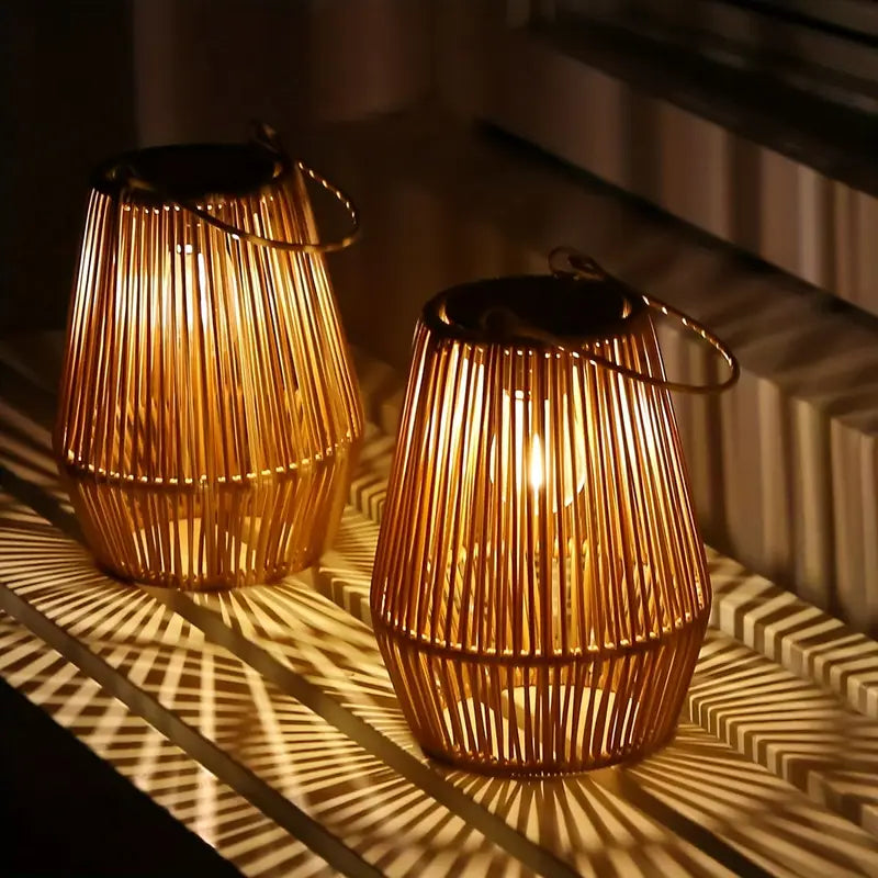 Boheemse Solar Rotan Buiten Hanglamp