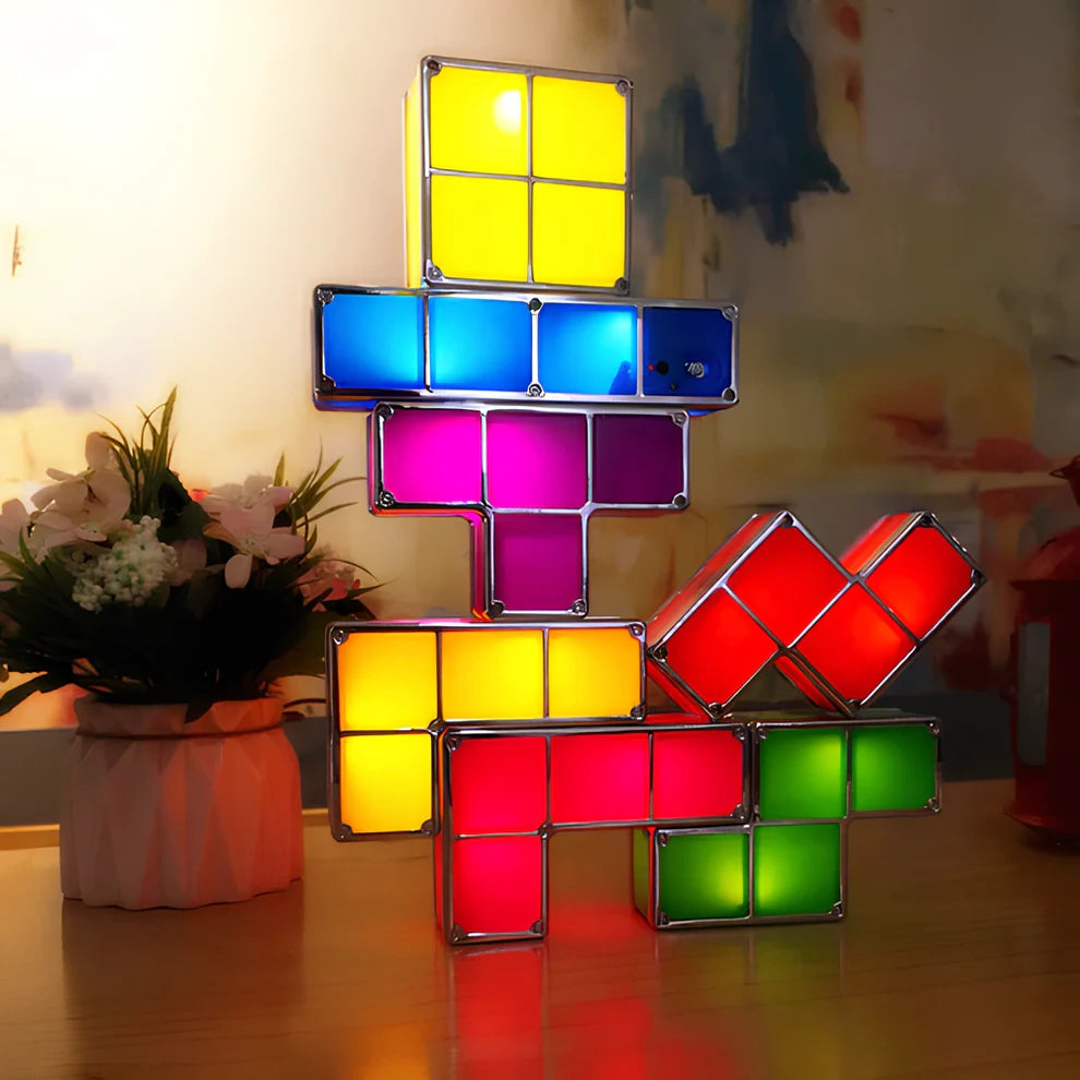 Creatief Stapelbaar Tetra Blokken Lamp