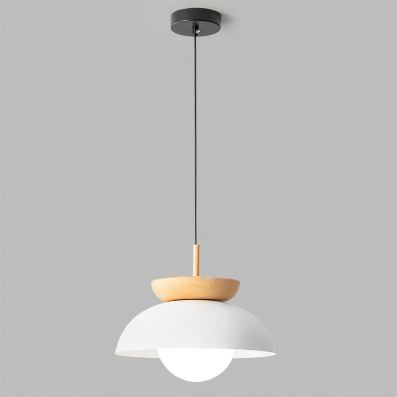Nordic Japanse Glazen bol Halfhout Hanglamp