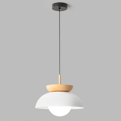 Nordic Japanse Glazen bol Halfhout Hanglamp