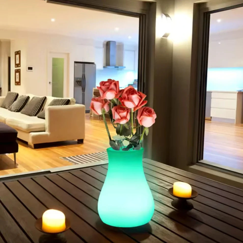 Sfeervolle LED Vaas Verlichting met Bloemaccent