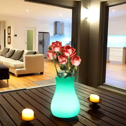 Sfeervolle LED Vaas Verlichting met Bloemaccent