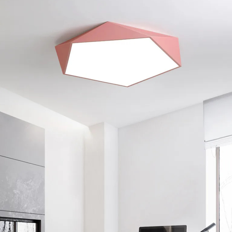 Luxe Pentagon Macaron Plafondlamp met Modern Design