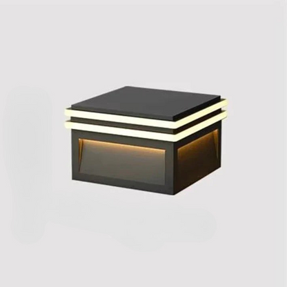 Moderne Vierkante RVS Solar Buitenlamp