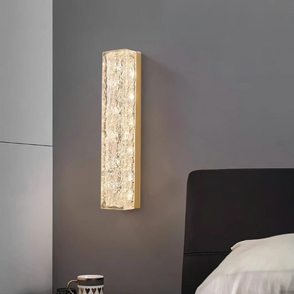 Moderne Rechthoekige Wandlamp van Messing en Hars