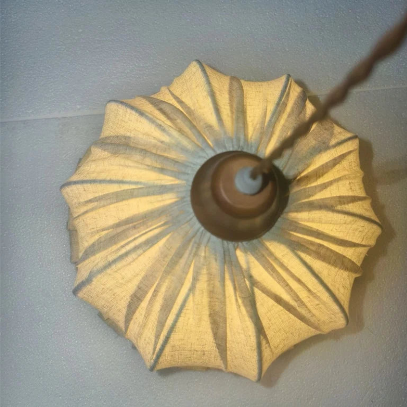 Vintage Boho Koepelvorm Hanglamp in Japanse Stijl
