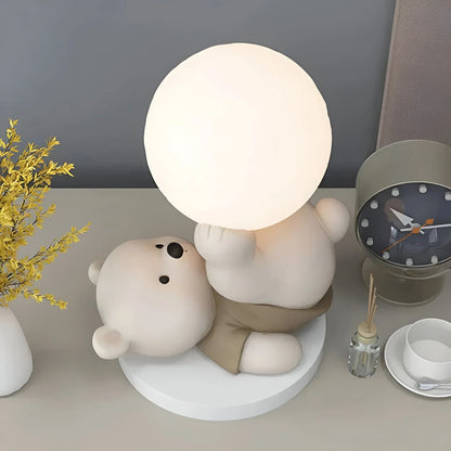 Moderne Betoverende Teddybeer Maan Tafellamp