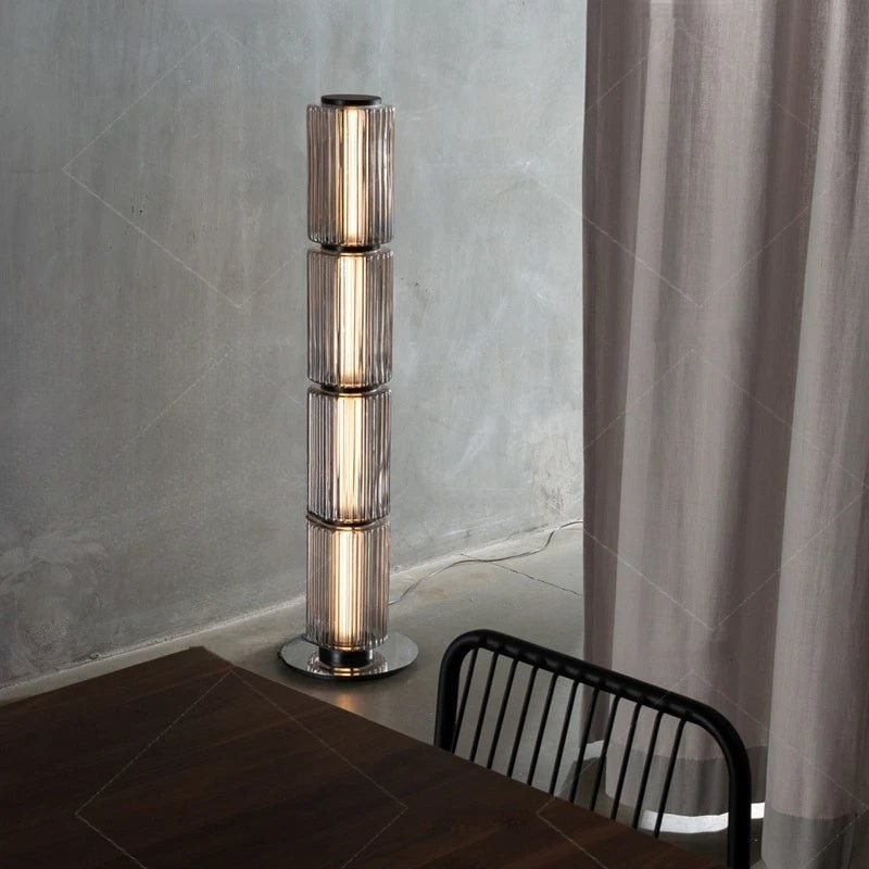 Virello Glazen Kolom Vloerlamp