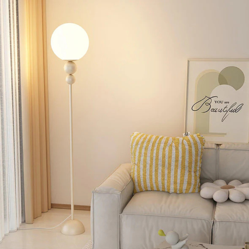 Clavel Glow-Moderne Vloerlamp van Metaal en Glas