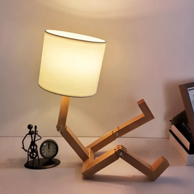 WoodBuddy Flexibele Houten Tafellamp