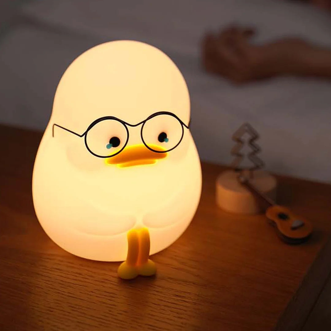 Zacht Silicone Warm Licht Huilende Eend Nachtlamp