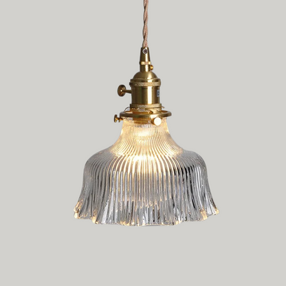 Luxe Tiffany Hanglamp met Walnoothout