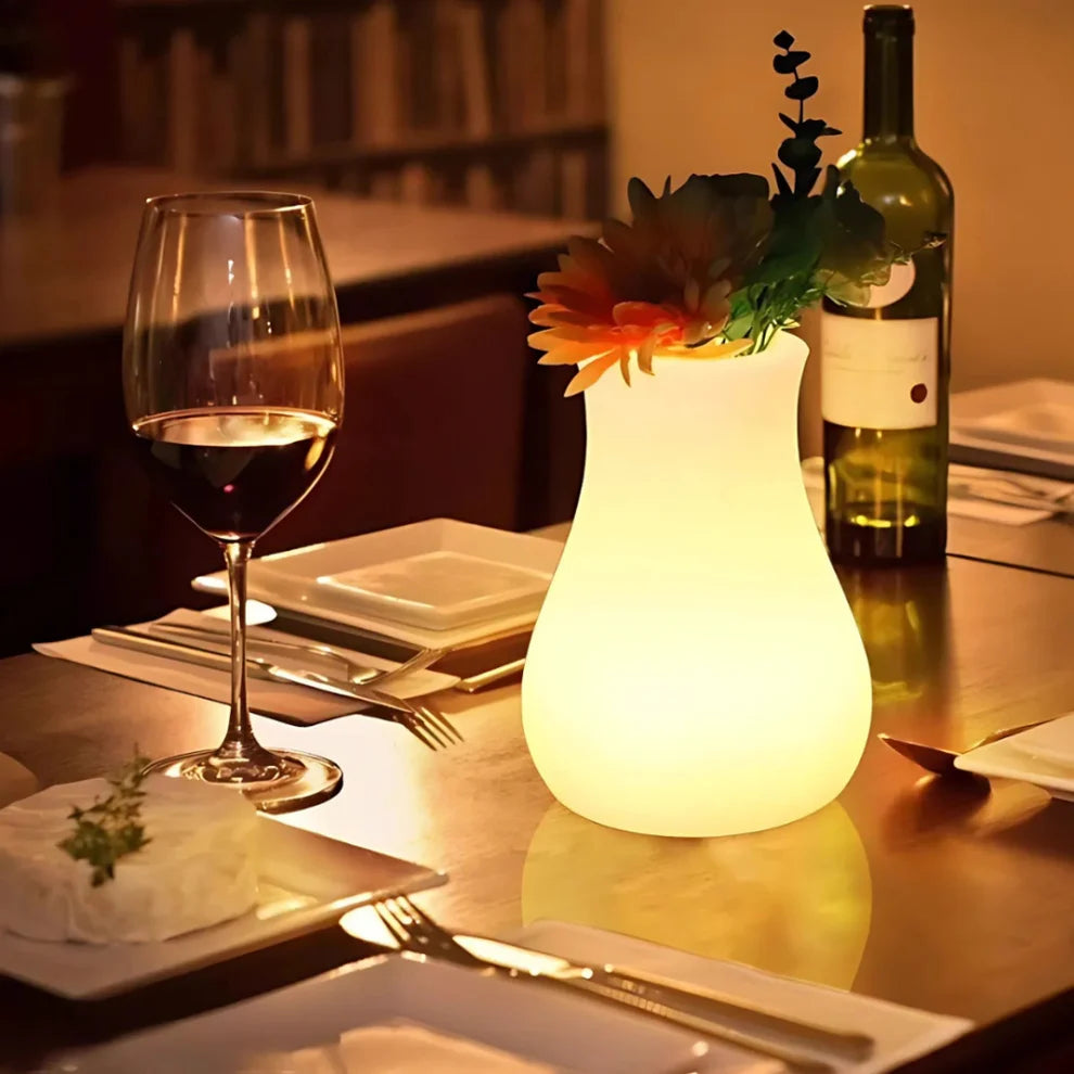 Sfeervolle LED Vaas Verlichting met Bloemaccent